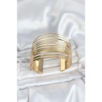 Gold Renk Pirinç Kaburga Model Kadın Bileklik