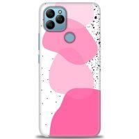 General Mobile GM 21 Kılıf HD Baskılı Kılıf - Pembe Beyaz Siyah + Tam Ekran Koruyucu