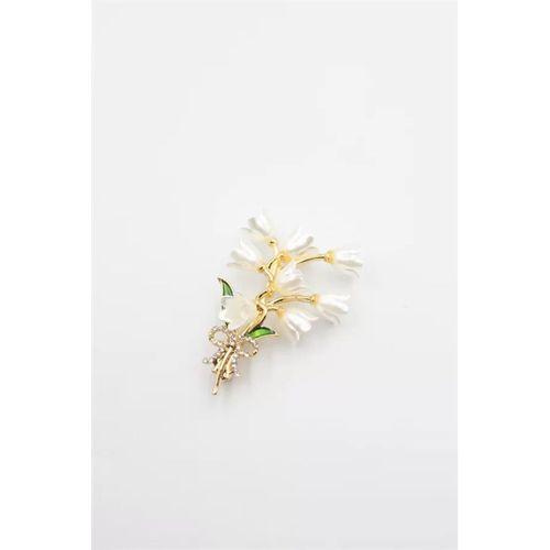 Kardelen Broş - Altın