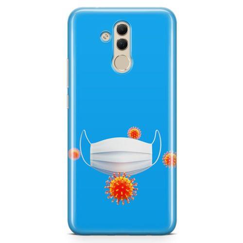 Huawei Mate 20 Lite Kılıf Maske Ve Virusler Arka Kapak Koruma Desenli Full Koruyucu