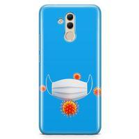 Huawei Mate 20 Lite Kılıf Maske Ve Virusler Arka Kapak Koruma Desenli Full Koruyucu