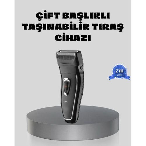 Erkek Tıraş Makinesi Kablosuz Kuru Tıraş Folyo Başlık Yıkanabilir Gövde