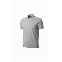 Erkek Pike Kumaş Düğmeli Yaka Regular Fit Günlük Kısa Kol Tişört T-shirt - Gri