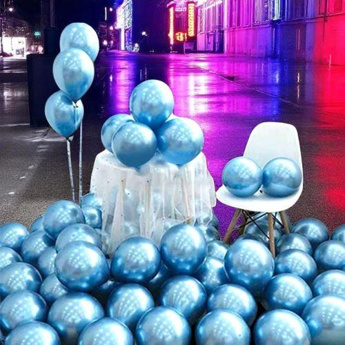 25 ADET AÇIK MAVİ KROM BALON PARLAK METALİK KROM AÇIK MAVİ BALON HELYUM GAZINA UÇAN BALONA UYGUNDUR