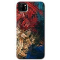 Huawei Y5P Kılıf HD Desen Baskılı Arka Kapak - Karma Boyalar + Kırılmaz Cam