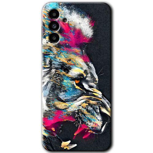 Galaxy M23 Kılıf HD Desen Baskılı Arka Kapak - Colorfull Aslan