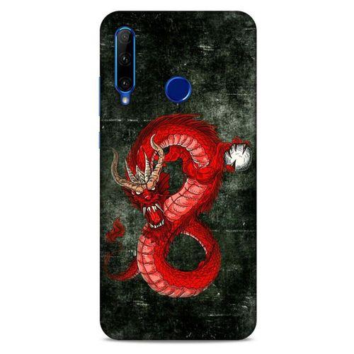 Huawei Honor 20 Lite Kılıf Dragons (23) Ultra Koruma Kılıfı Tatoo Kırmızı Ejderha