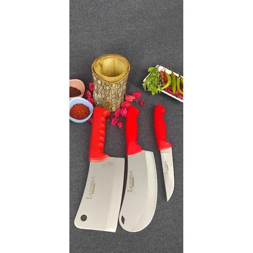 LotusHome Lazbisa Silver Kasap Bıçağı ve Soğan Satırı SDF-132