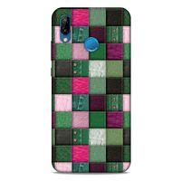 Huawei P20 Lite Kılıf Patchwork (34) Slim Armor Kılıf Yeşil Fuşya