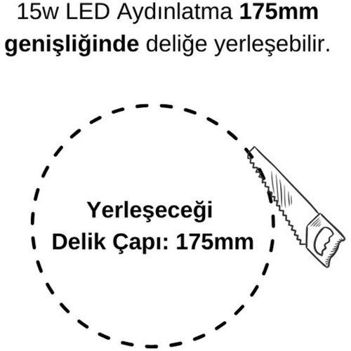 15W Panel Led Armatür- Beyaz