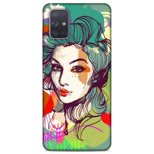 Lopard Samsung Galaxy A71 Uyumlu Kılıf Sürreal Yüzler ♀ (26) Tpu Silikon Kılıf Desenli