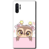 Samsung Galaxy Note 10 Plus HD Baskılı Kılıf + 9D Tam Ekran Koruyucu - Sevimli Baykuş