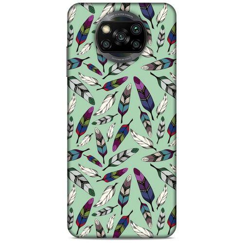 Xiaomi Redmi Poco X3 Kılıf Desenli Özel Seri Tüyler (14) Lansman Kılıf