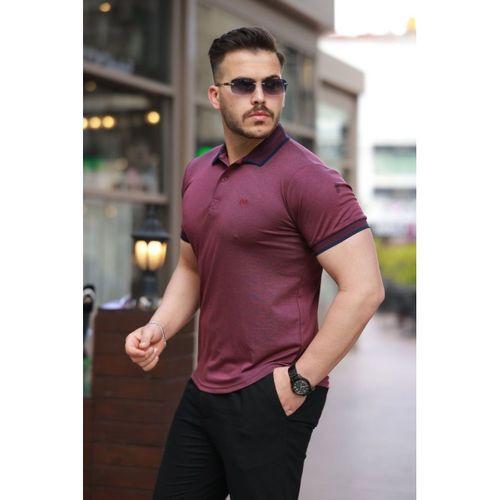 Erkek Yakalı Kagi Kumaş Kısa Kollu T-shirt