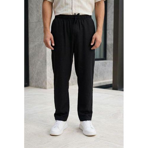 Prawer Baggy Kalıp Odessa Kumaş Jogger Erkek Pantolon- Siyah