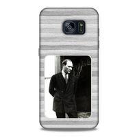 Samsung Galaxy S7 Edge Kılıf Atatürk (36) Glitter Kılıf Gri Kumlar