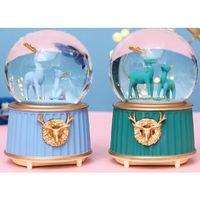 Mavi-yeşil Geyik Kar Küresi Küçük Boy