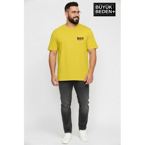Süperlife Erkek Büyük Beden Brooklyn 1970 Baskılı 3xl-6xl Bisiklet Yaka Tshırt SPR26BTS510-03