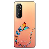 Xiaomi Mi Note 10 Lite Kılıf Kelebek Etkisi (47) Crystal Flex Kılıf Fuşya Sarı