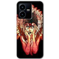 Vivo Y22s Kılıf HD Desen Baskılı Arka Kapak - Kurt Kız