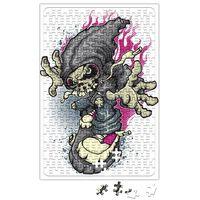 Skull On Skateboard Puzzle 240 Parça Yapboz
