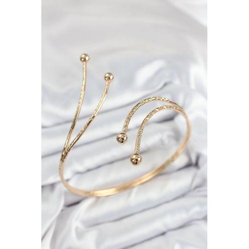 Pirinç Topcuk Model Gold Renk Kadın Pazu Bileklik
