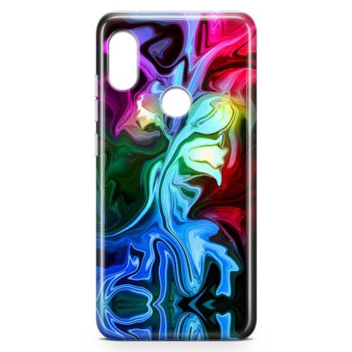 Xiaomi Redmi Note 6 Pro Kılıf Psikedelik Suluboya Arka Kapak Koruma Desenli Full Koruyucu
