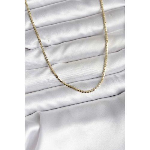 14K Gold Renk Kaplama Ezme Zincir Model CM Kadın Kolye