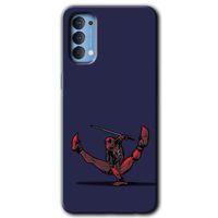 Oppo Reno 4 Kılıf HD Desen Baskılı Arka Kapak + Temperli Cam - DeadPool 3