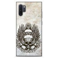 Lopard Samsung Galaxy Note 10 Plus Uyumlu Kılıf Tattoo's (6) Silikon Kılıf Siyah Gri
