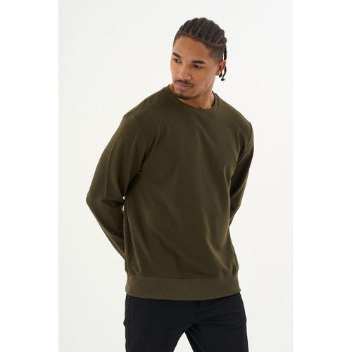 Süperlife Erkek Gri Bisiklet Yaka Ribanalı Regular Fit Sweatshirt spr26swk930