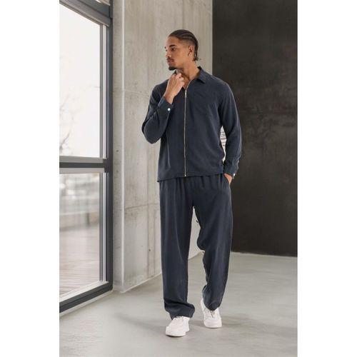 Baggy Kalıp Cupra Kumaş Jogger Erkek Eşofman Takımı - Füme