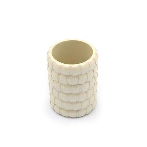 2 Adet Diş Fırçalık Örgü Model Banyo Aksesuarı 8X8X11Cm Banyo Seti