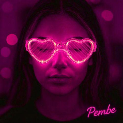 Pembe LED Işıklı Kalp Gözlük – 3 Modlu Parti &amp;