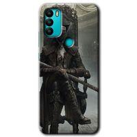 MRCİLETİSİM General Mobile GM 21 Plus Kılıf HD Desen Baskılı Arka Kapak + Temperli Cam - Bloodborne Hunters