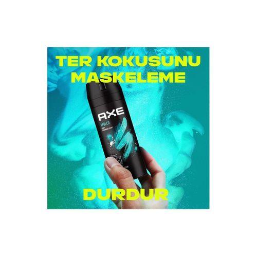 3 Adet Axe Erkek Sprey Deodorant Apollo 48 Saat Etkileyici Koku Vücut Spreyi 150 ml