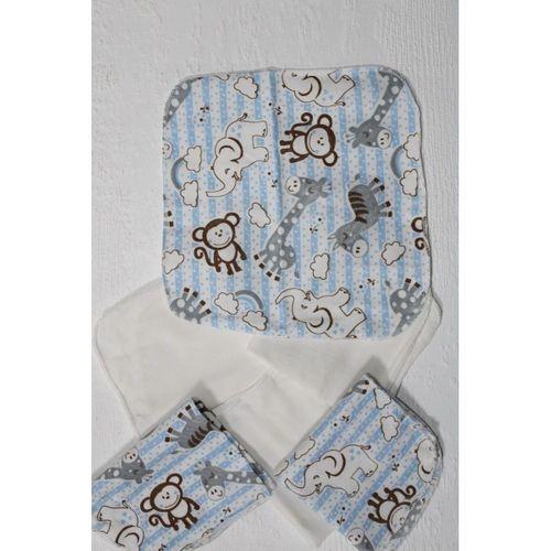 7 Adet Erkek Bebek Ağız Silme Mendili 100% Pamuk