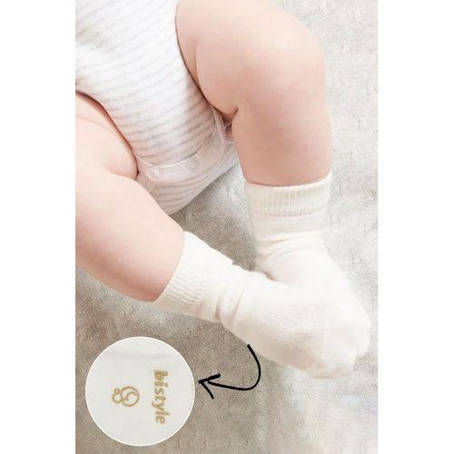 Bistyle Bistyle Puanlı Kaymaz Penye Soket Çorap 3'Lü BS10108 Bej