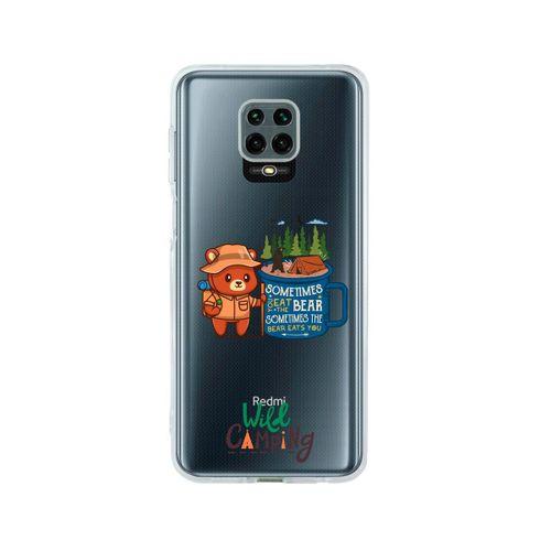 Redmi Note 9 Pro Wild Camping Tasarımlı Premium Şeffaf Silikon Kılıf