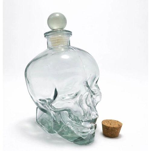 Cam Kurukafa İçki Şişesi 16 Cm Alk2154