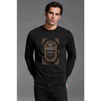 Gambling Money Whiskey Baskılı Siyah Erkek Sweatshirt