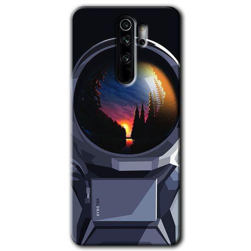 BeRa Aksesuar  Xiaomi Redmi Note 8 Pro Kılıf Baskılı Kapak - Astronot +Tam Kaplayan Mat Seramik