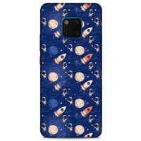 Huawei Mate 20 Pro Uyumlu Kılıf Mavi Delisi (30) Silicone Case Galaksi
