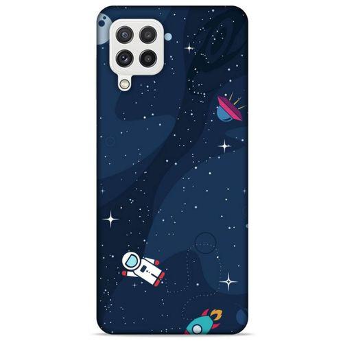 Samsung Galaxy A22 Uyumlu Kılıf Mavi Delisi (23) Ultra Koruma Kılıfı Nasa