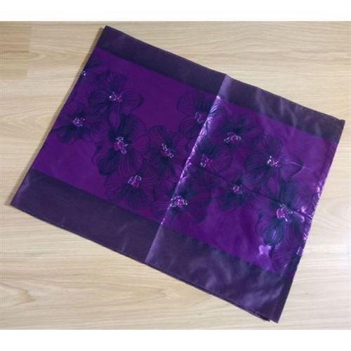 Mor Çiçekli Runner Masa Örtüsü 47X120Cm
