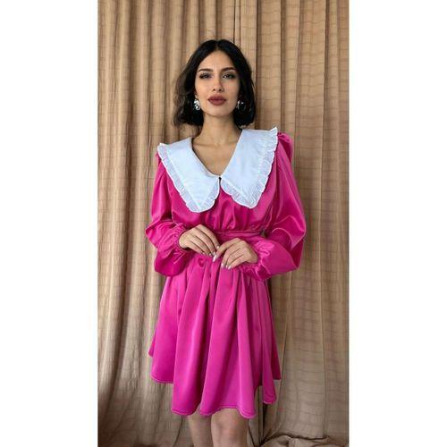 Fuşya Bebe Yakalı Elbise