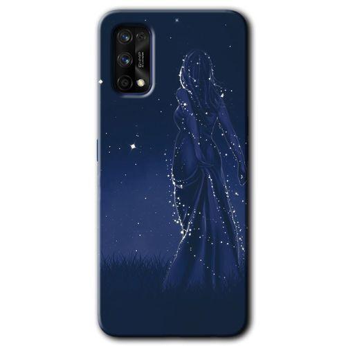 Realme 7 Pro Kılıf Baskılı Kapak - Gecenin Kraliçesi + 5D Tam Kaplayan Cam
