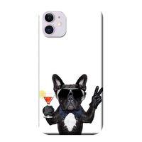 iPhone 11 Kılıf Kokteyl Parti Köpek Baskılı Esnek TPU Silikon