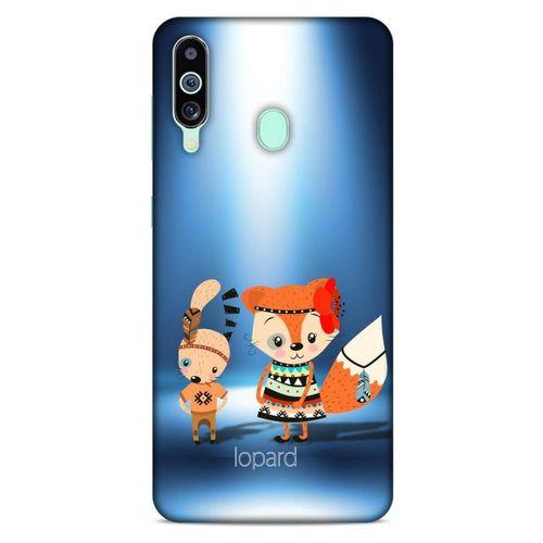 Samsung Galaxy M40 Kılıf FunnyMaX (1) Kılıfı Mavi Beyaz