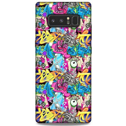 Graffitix (7) Desenli Silikon Kapak Samsung Galaxy Note 8 Kılıf